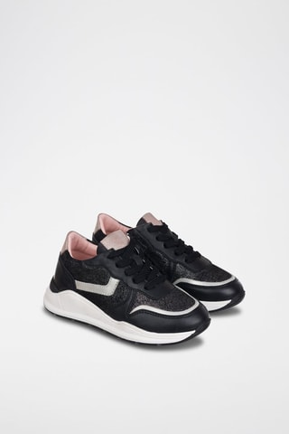 Sapatilhas de couro Preto