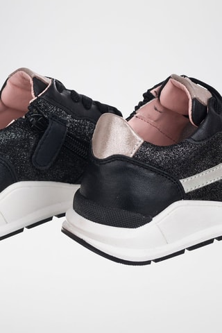 Sapatilhas de couro Preto