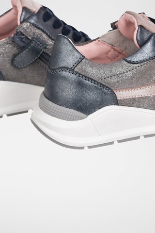 Sapatilhas de couro Cinzento e branco