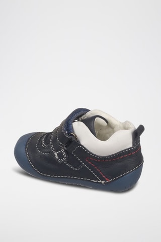 Sapatilhas subidas em couro Azul-marinho