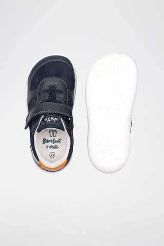 Sapatilhas de couro - Azul e branco