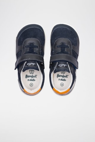 Sapatilhas de couro - Azul e branco