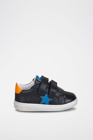 Sapatilhas de couro Preto