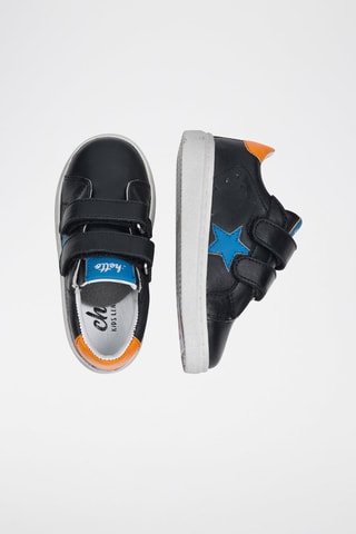 Sapatilhas de couro Preto