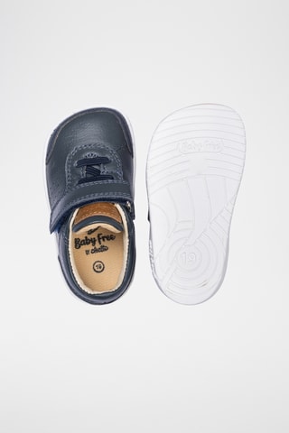 Baskets en cuir - Bleu marine