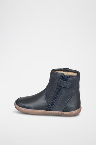 Botins em couro - Azul-marinho
