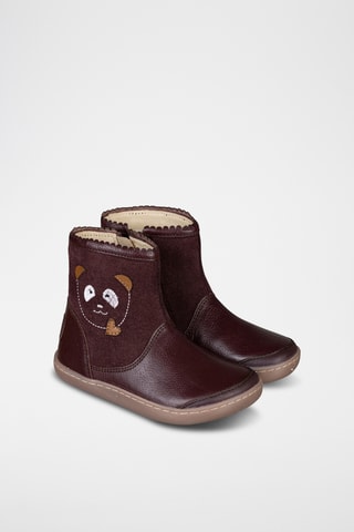 Bottines en cuir - Bordeaux
