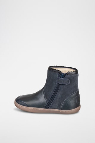 Botins em couro - Azul-marinho