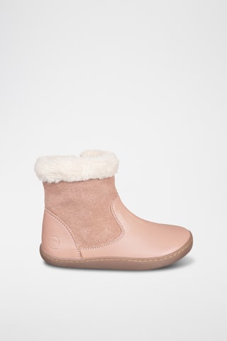 Bottines fourrées en cuir - Rose