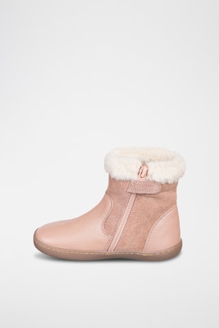 Bottines fourrées en cuir - Rose