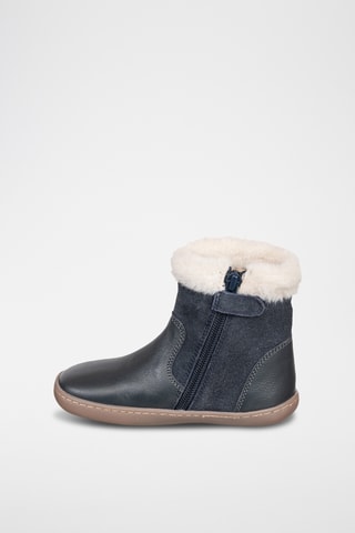 Bottines fourrées en cuir - Noir