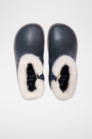 Bottines fourrées en cuir - Noir