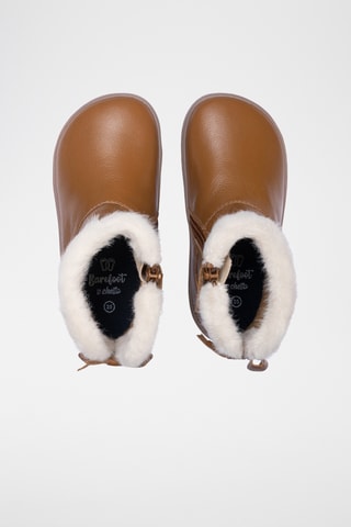 Bottines fourrées en cuir - Marron