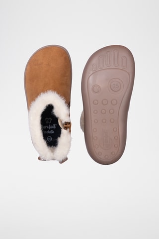 Bottines fourrées en cuir - Camel