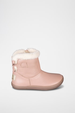Bottines fourrées en cuir - Rose