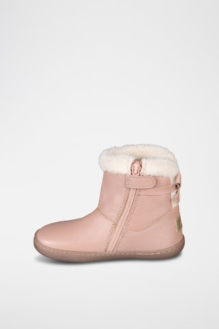 Bottines fourrées en cuir - Rose