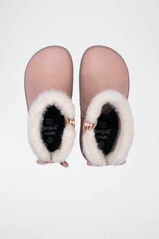 Bottines fourrées en cuir - Rose