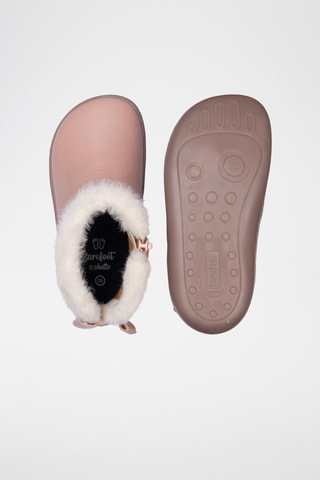 Bottines fourrées en cuir - Rose