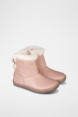 Bottines fourrées en cuir - Rose