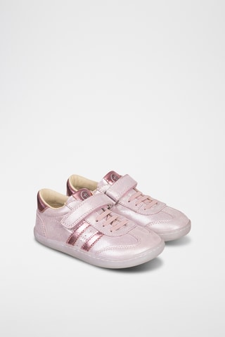 Baskets en cuir - Rose métallisé