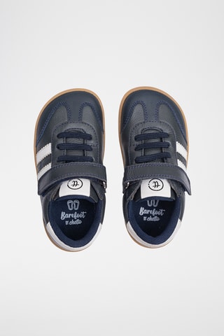 Baskets en cuir - Bleu marine