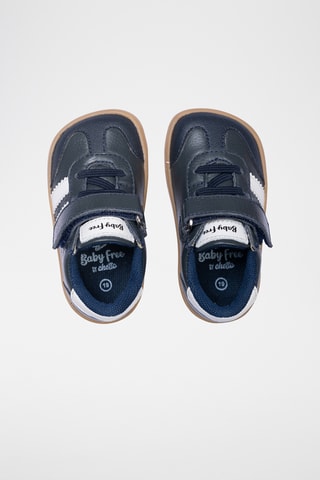 Baskets en cuir - Bleu marine