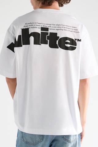 T-shirt Round Logo - Wit