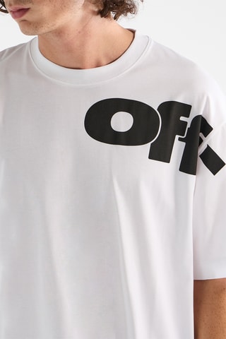 T-shirt Round Logo - Wit