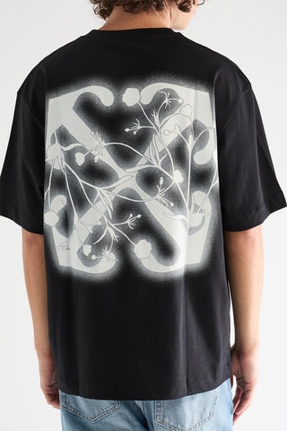 T-shirt Flower Arrow - Zwart