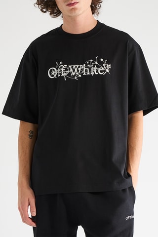 T-shirt Skull Flower - Zwart