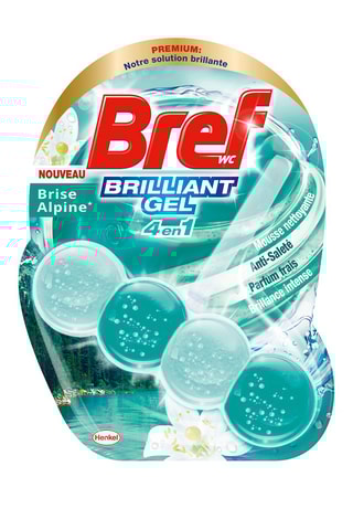 6 x Bloc WC Brilliant Gel 4-en-1 Brise alpine Bref