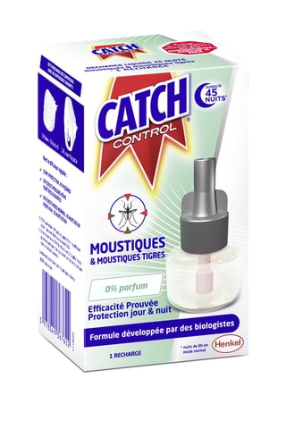 6 x Recharge diffuseur électrique liquide Catch Control - Sans parfum - 45 nuits