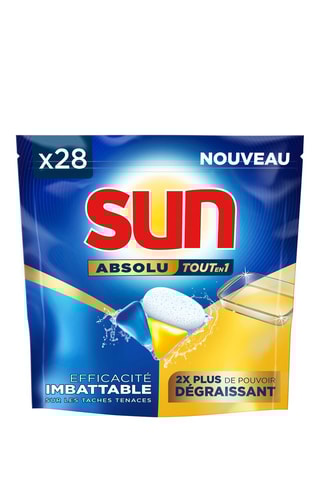 3 x 28 capsules lave-vaisselle Sun Absolu Tout-en-1 - Dégraissant