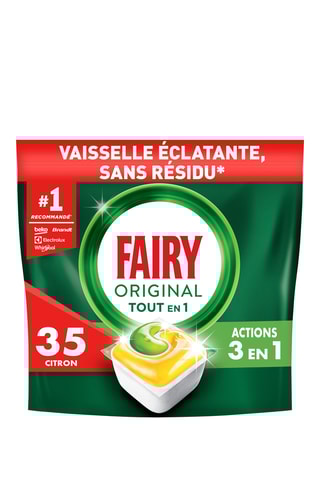 2 x Capsules de lave-vaisselle Fairy Original Tout en 1  - Citron - 35 lavages