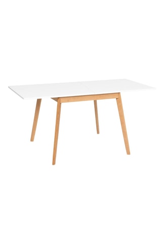 Mesa de jantar extensível - Natural e branco