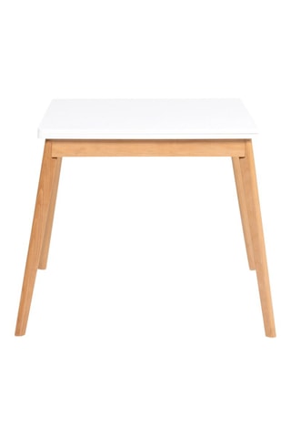 Mesa de jantar extensível - Natural e branco