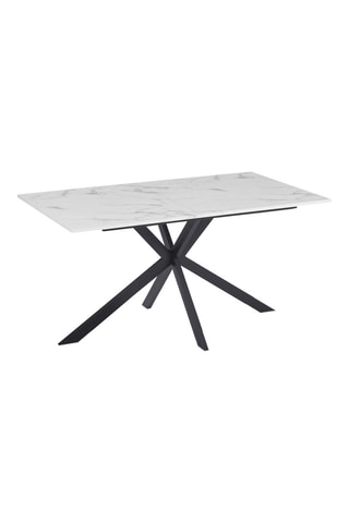 Mesa de refeição Glam - Imitação de mármore e preto