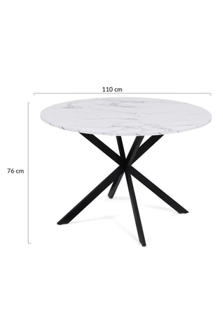 Mesa de jantar Soline - Branco e preto