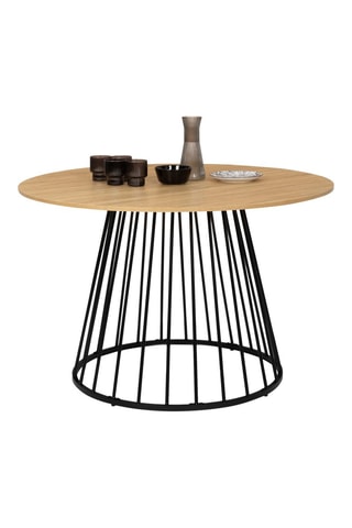 Mesa de jantar Adelle Imitação de madeira e preto