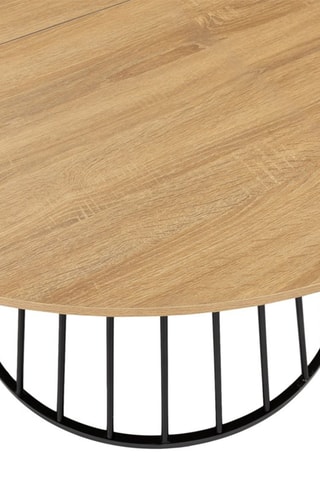 Mesa de jantar Adelle Imitação de madeira e preto