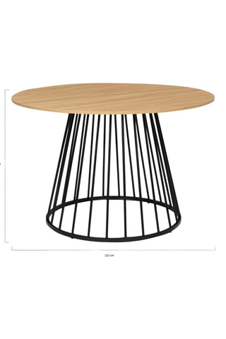 Mesa de jantar Adelle Imitação de madeira e preto