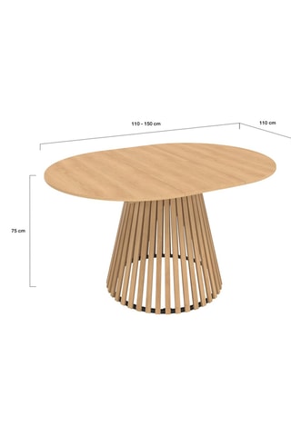 Mesa de jantar extensível Camélia - 110/150 x 75 x 110 cm