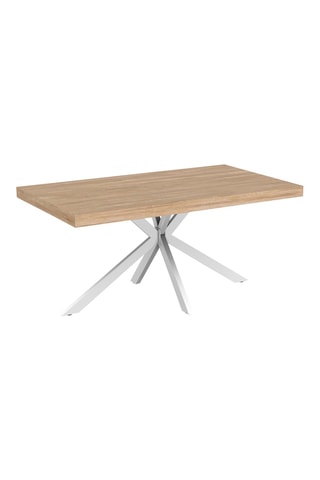 Mesa Brixton - Imitação madeira e branco