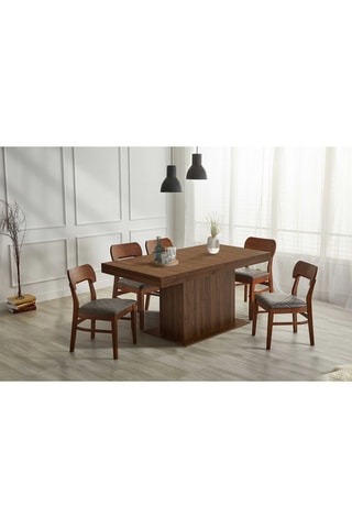 Mesa extensível - Imitação de nogueira