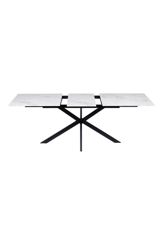 Mesa extensível Glam - Branco e preto