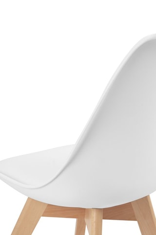 2 cadeiras Nordia - Natural e branco