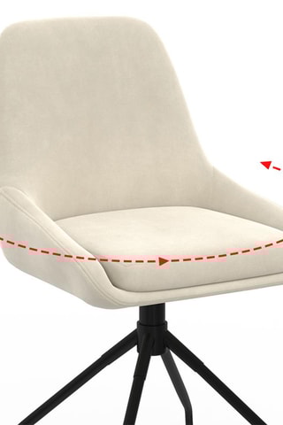 4 chaises Olivia - Crème