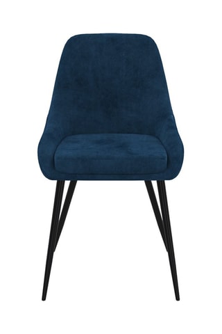 4 chaises Olivia - Bleu et noir