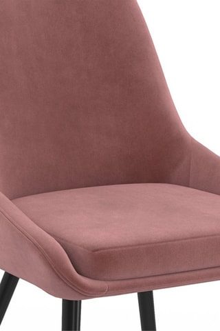 4 chaises Olivia - Gris, beige et rose