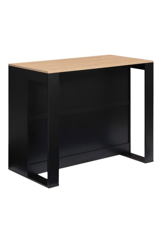 Ilha central - Imitação de madeira e preto